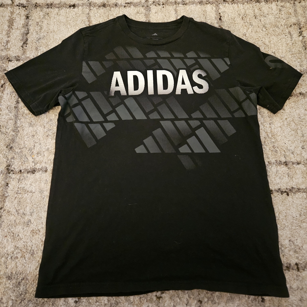 Adidas Youth Black Graphic T-Shirt